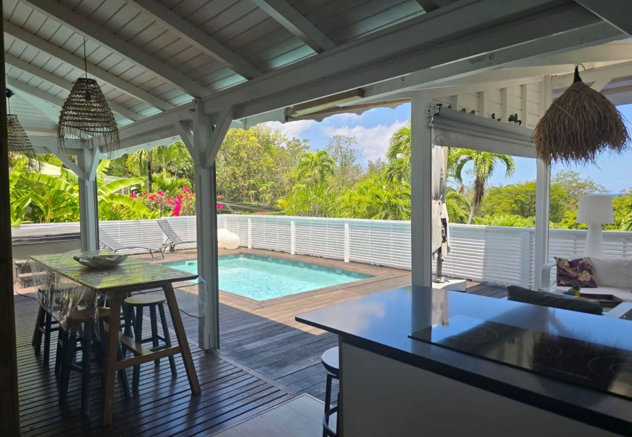 Villa in Deshaies - Villa à Deshaies G128B 3 chambres piscine vue mer