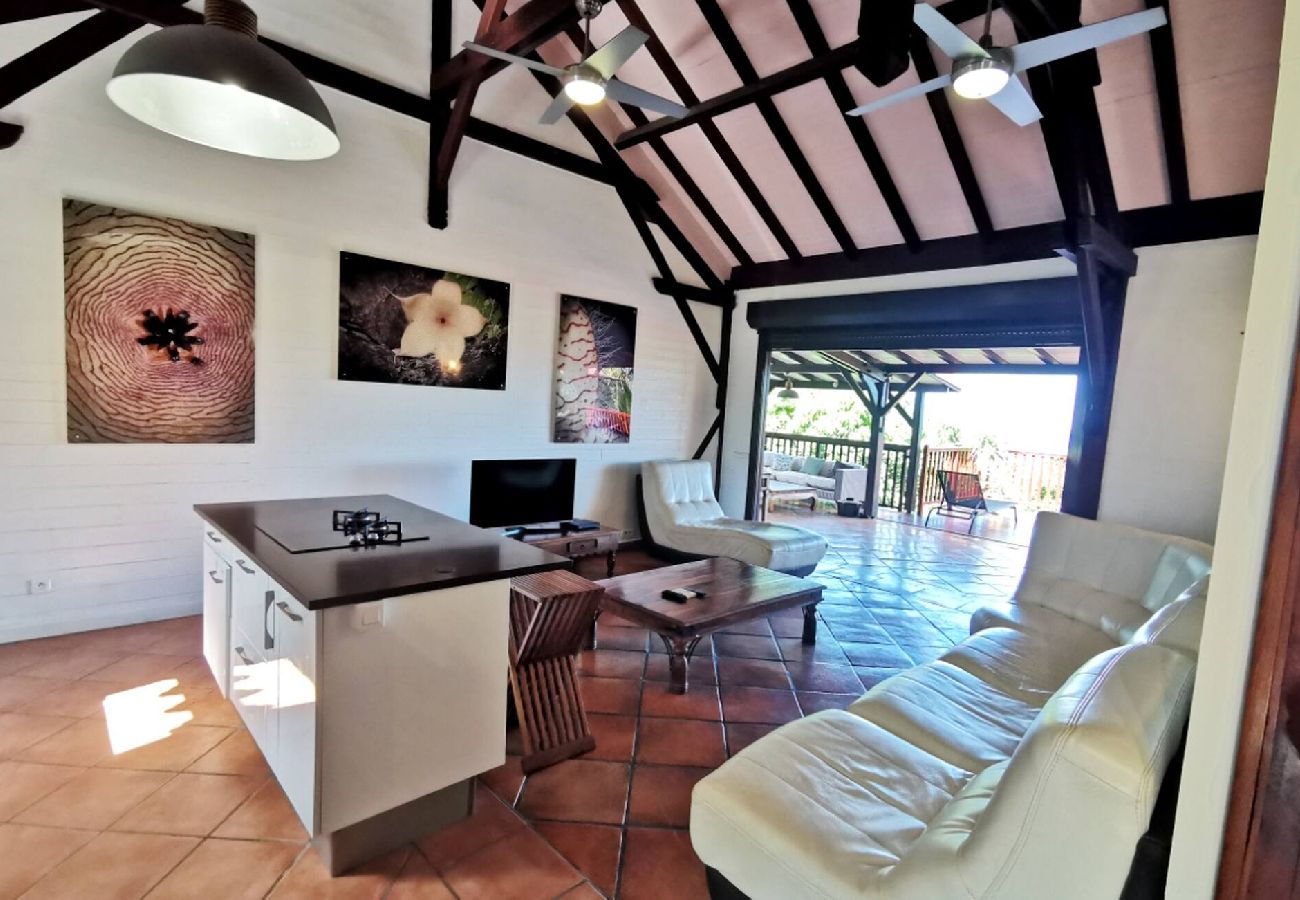 Villa in Deshaies - Villa à Deshaies G199 vue mer 11 pers piscine