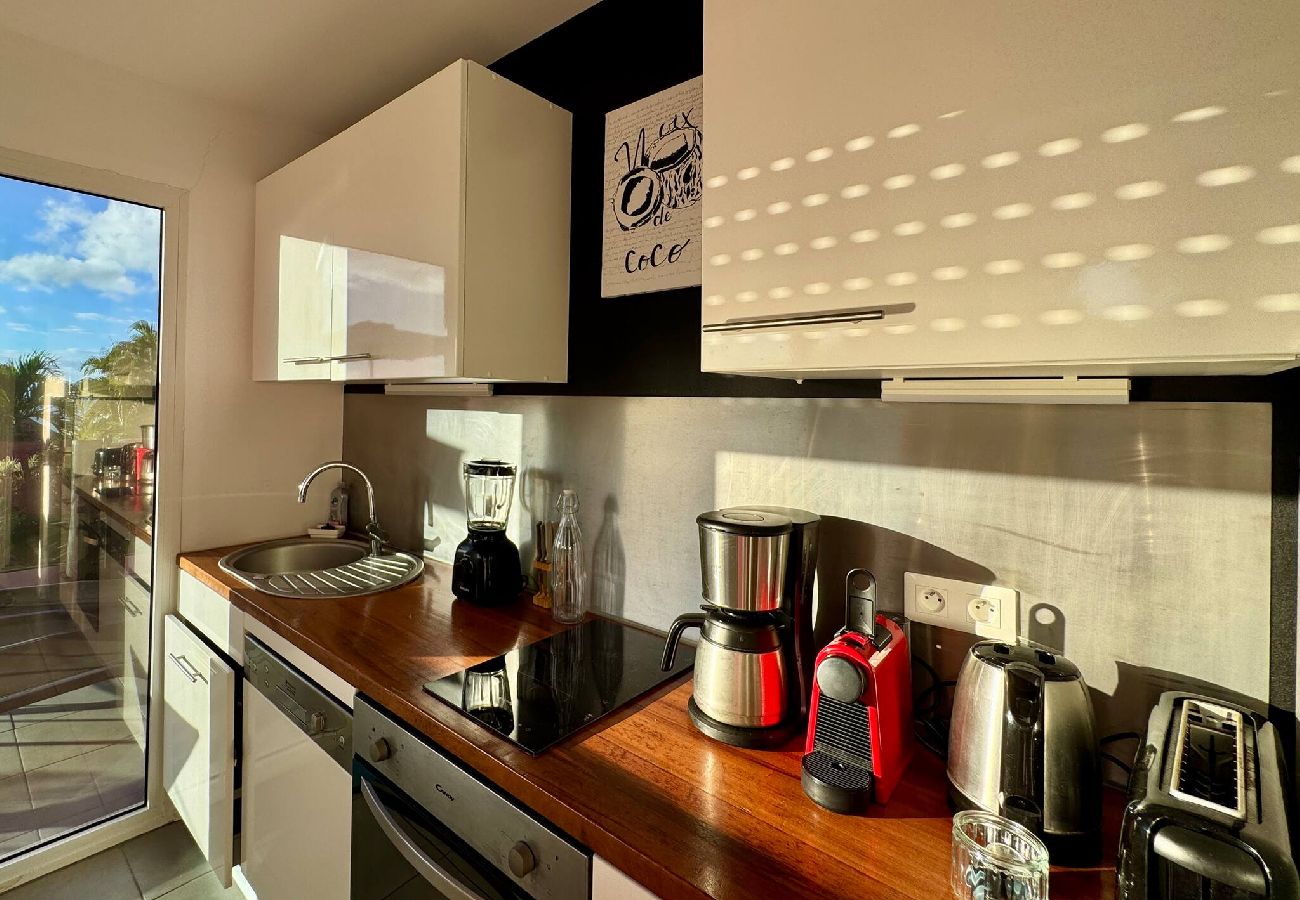 Apartment in Les Trois-Ilets - Apt PITAYA terrasse, vue mer, piscine privée, 2 ch