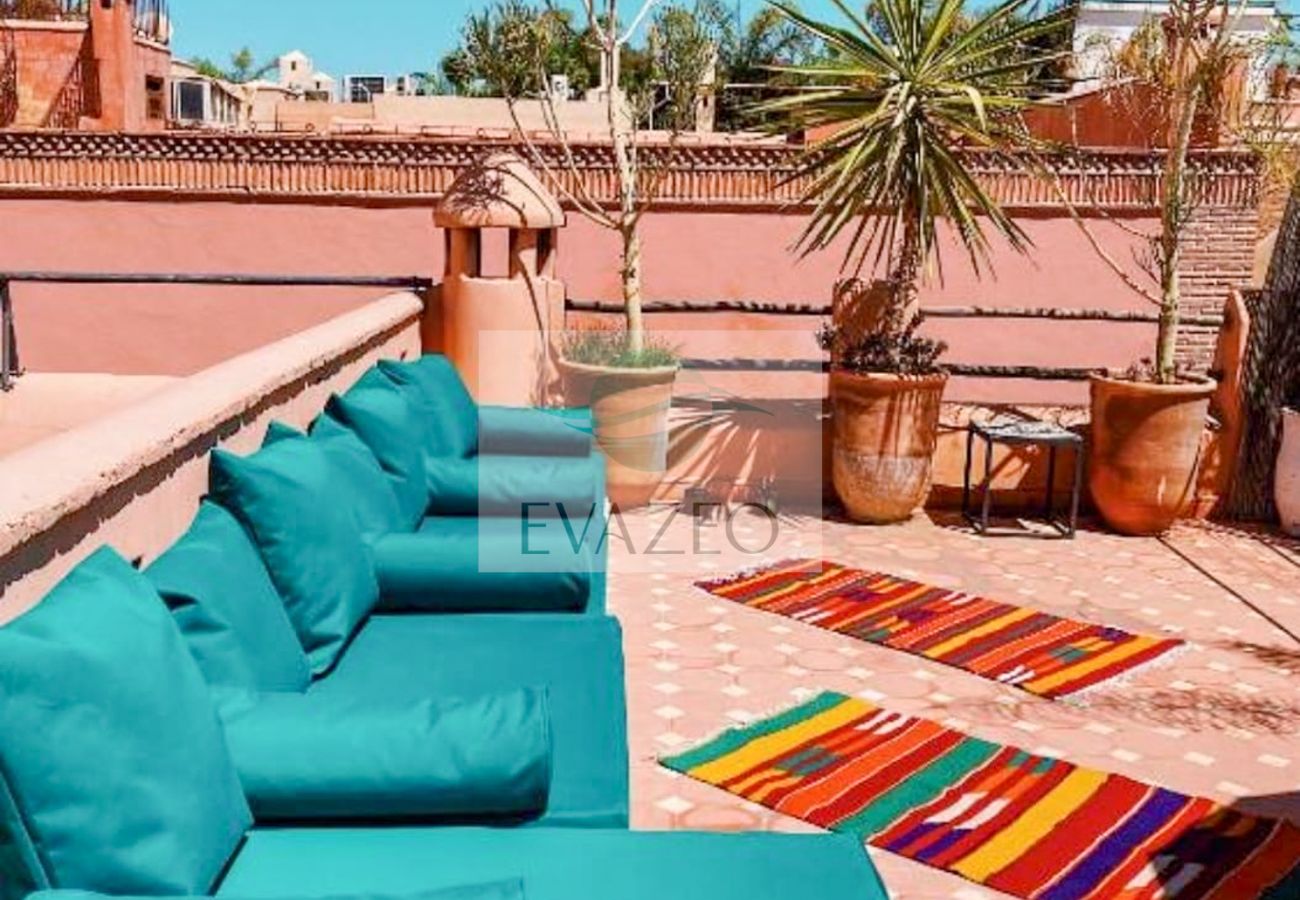 Rent by room in Marrakech - CH QUADRUPLE Riad Sidi Radoine MAR0052F