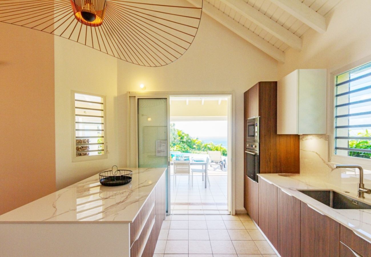 Villa à Deshaies - Villa à Deshaies G166A vue mer 3ch piscine