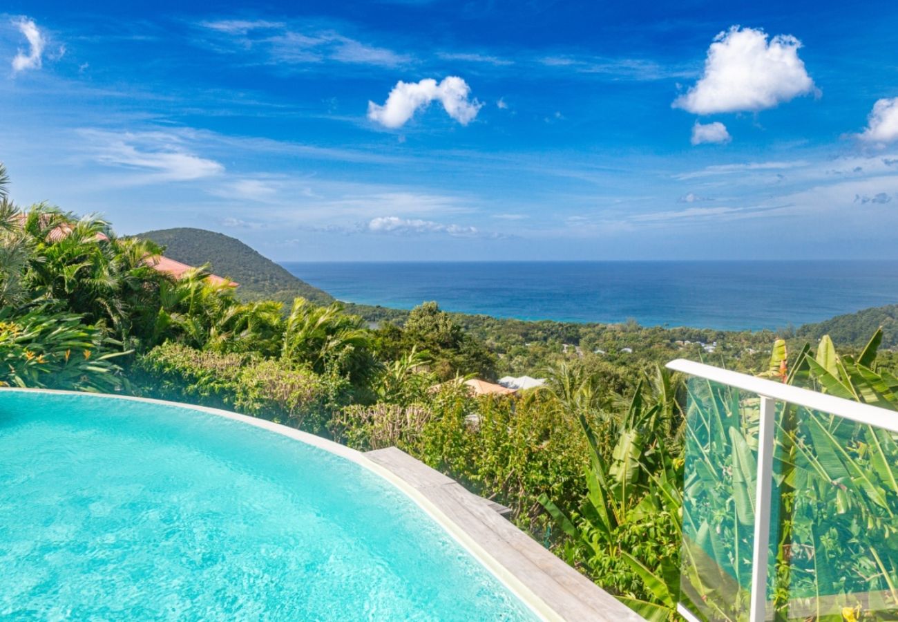 Villa à Deshaies - Villa à Deshaies G166A vue mer 3ch piscine